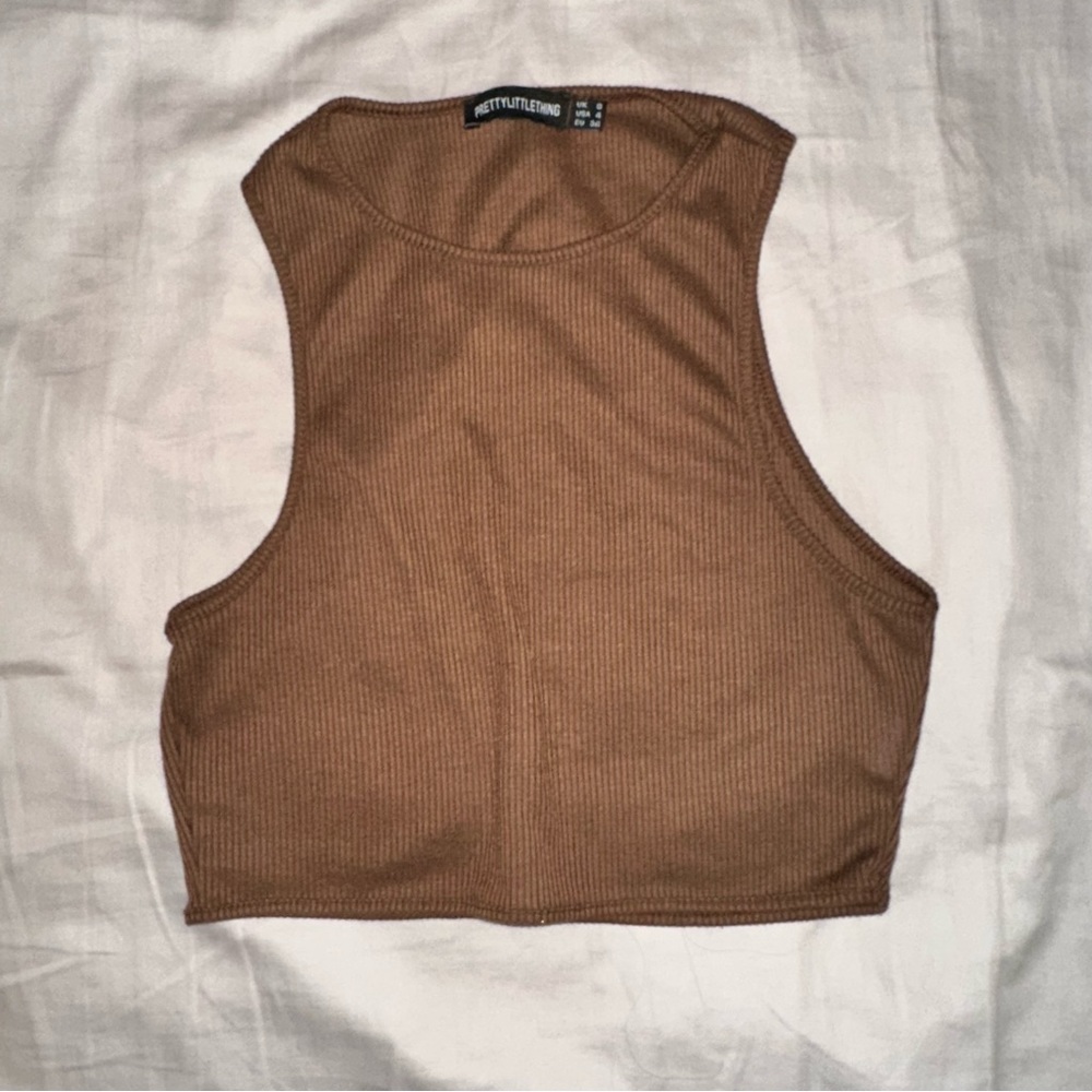 Size SM Pretty Little Things Chocolate Brown Crop Top